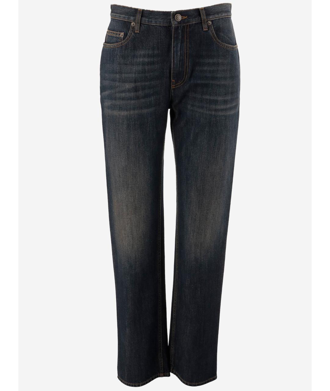 BURBERRY Черные хлопковые прямые джинсы, фото 4