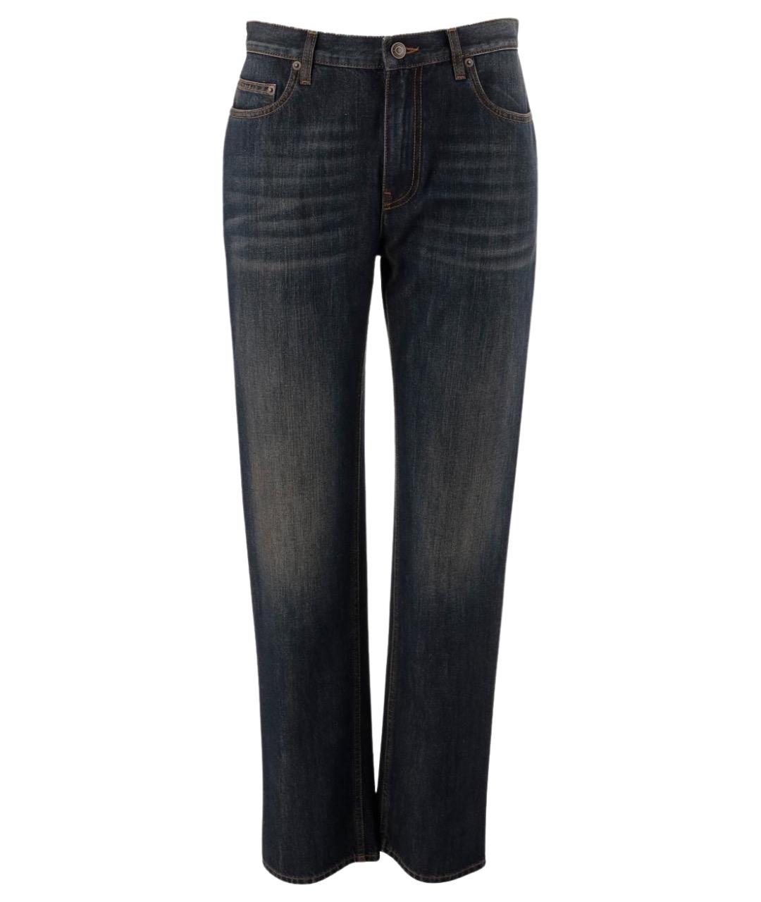 BURBERRY Черные хлопковые прямые джинсы, фото 1