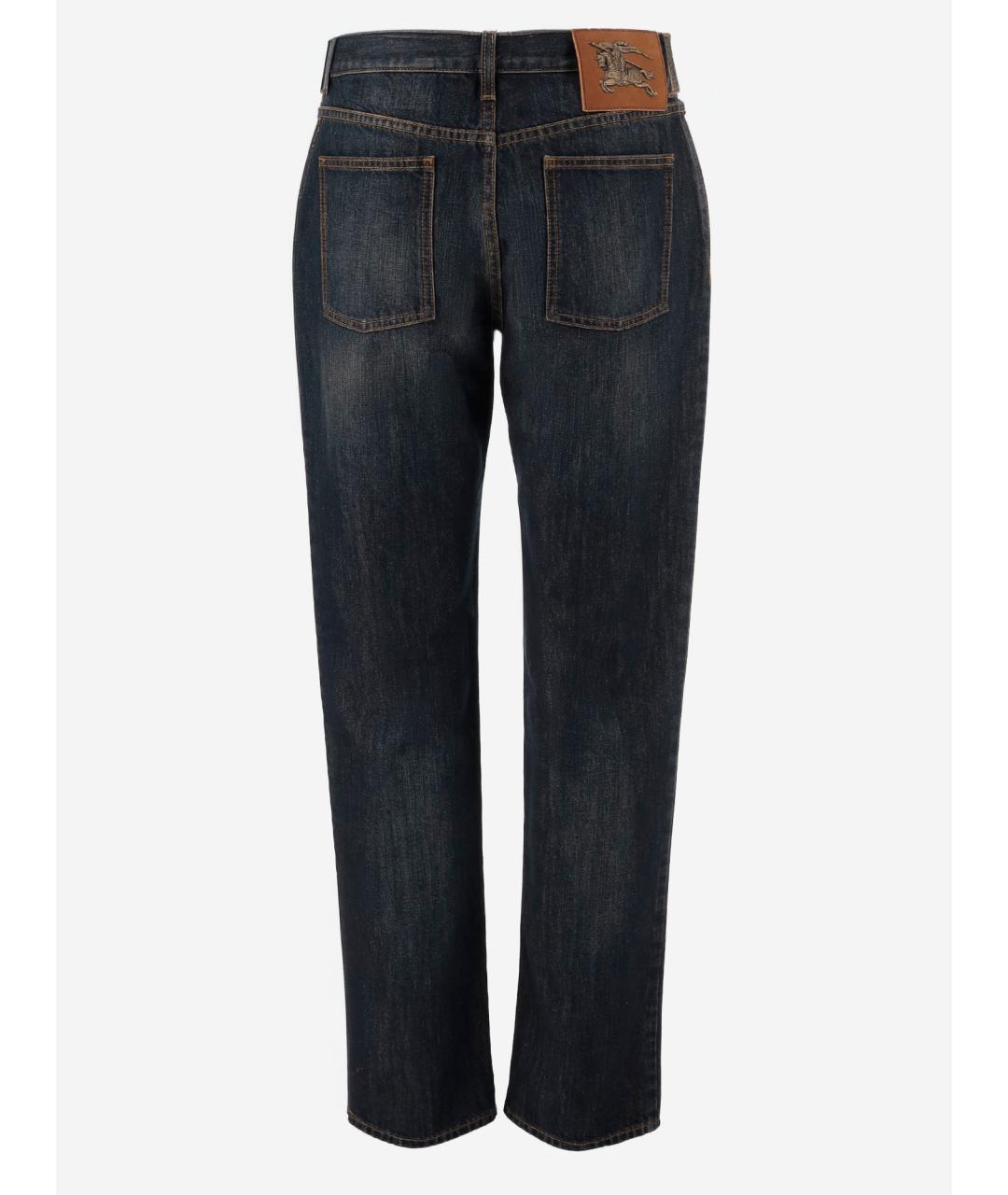 BURBERRY Черные хлопковые прямые джинсы, фото 2