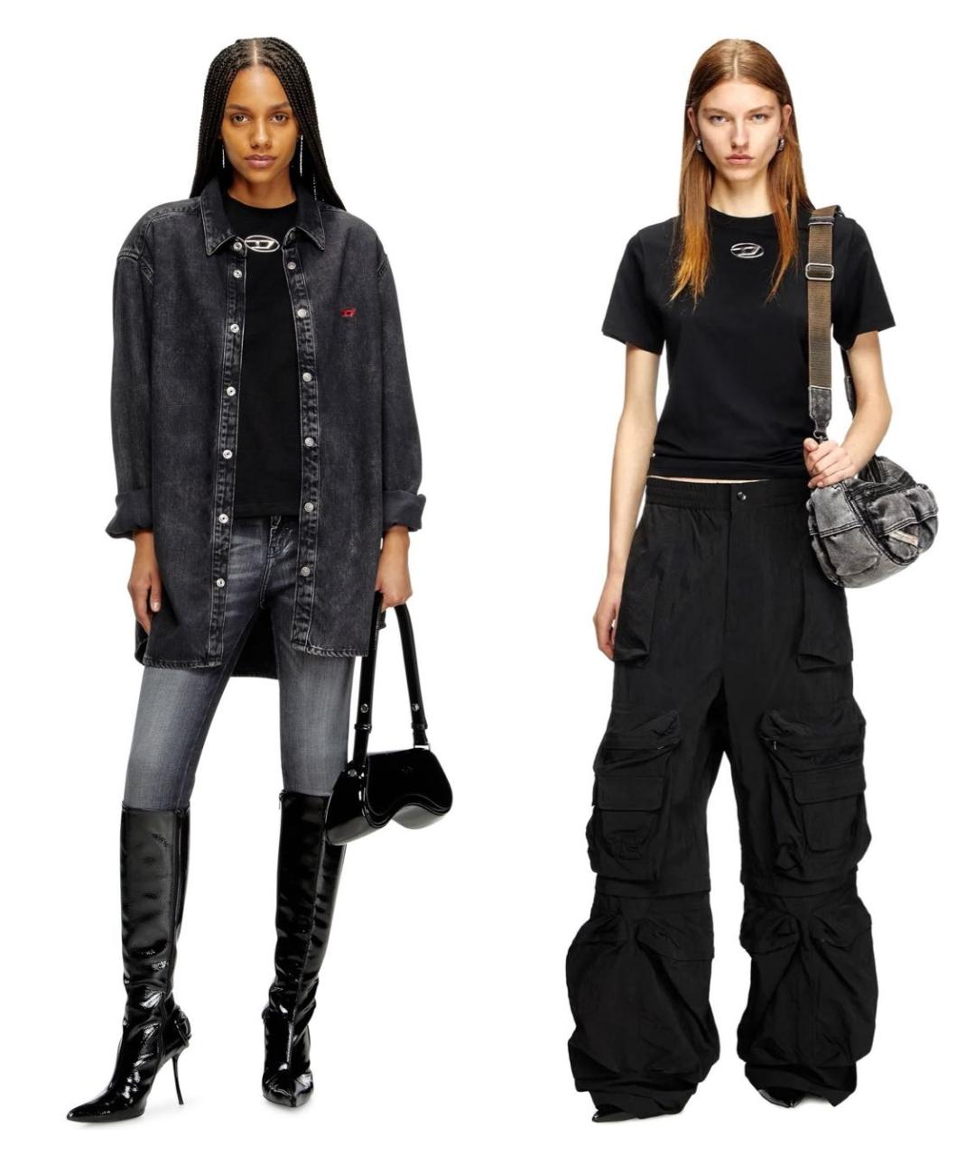 DIESEL Черная хлопковая футболка, фото 8