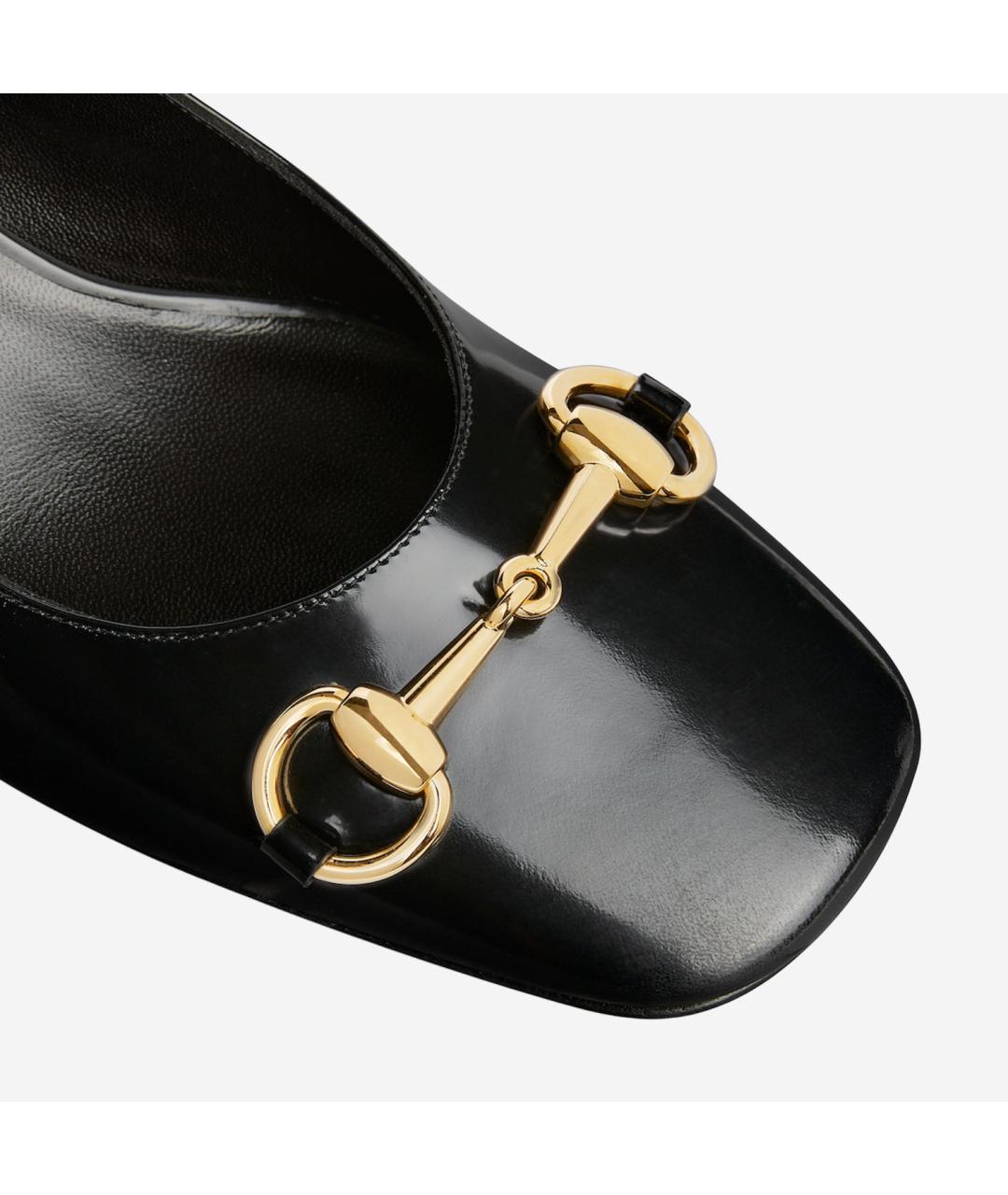 GUCCI Черные кожаные туфли, фото 5