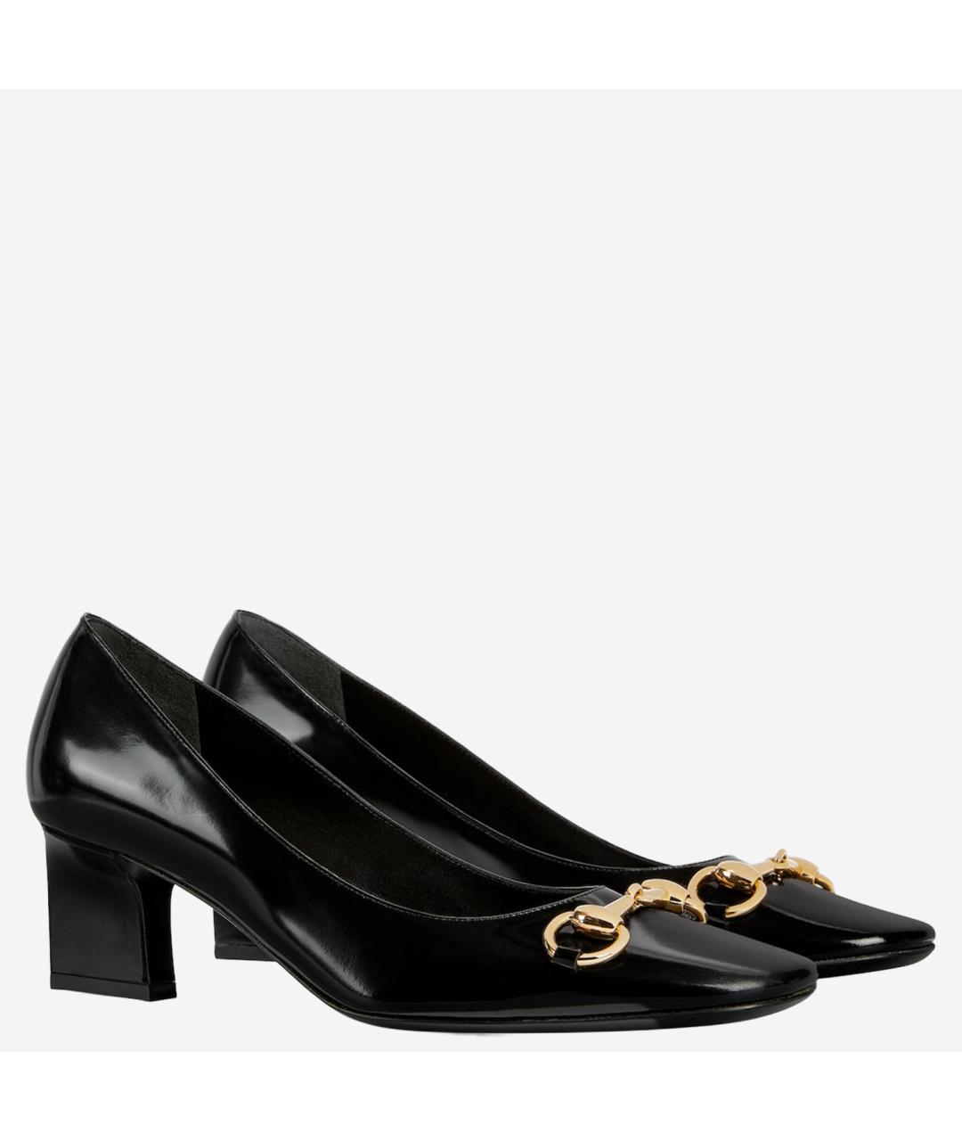 GUCCI Черные кожаные туфли, фото 3