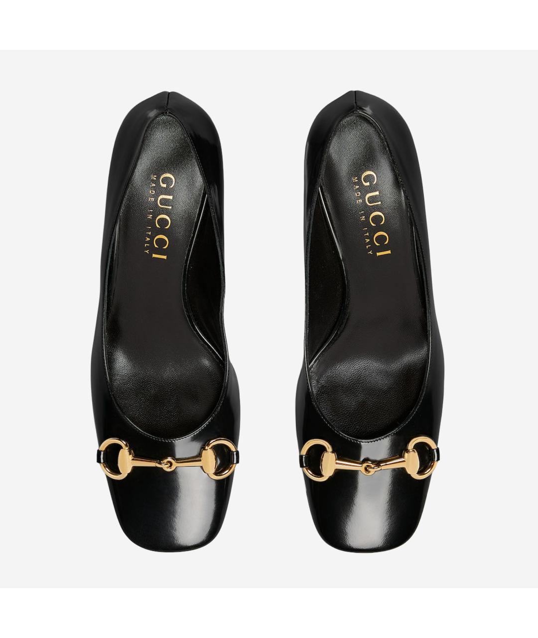 GUCCI Черные кожаные туфли, фото 2