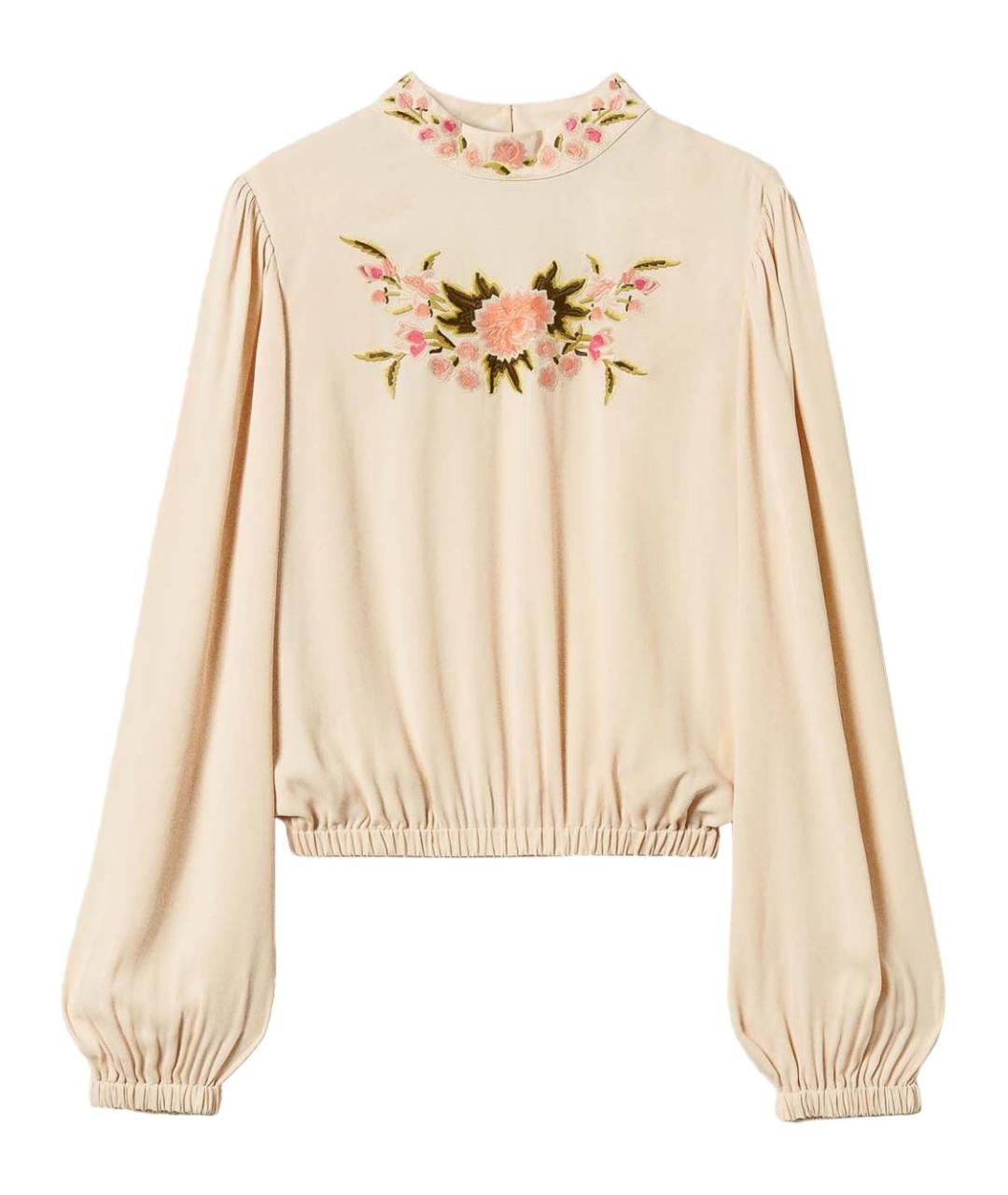 TWIN-SET Бежевая хлопковая рубашка, фото 1