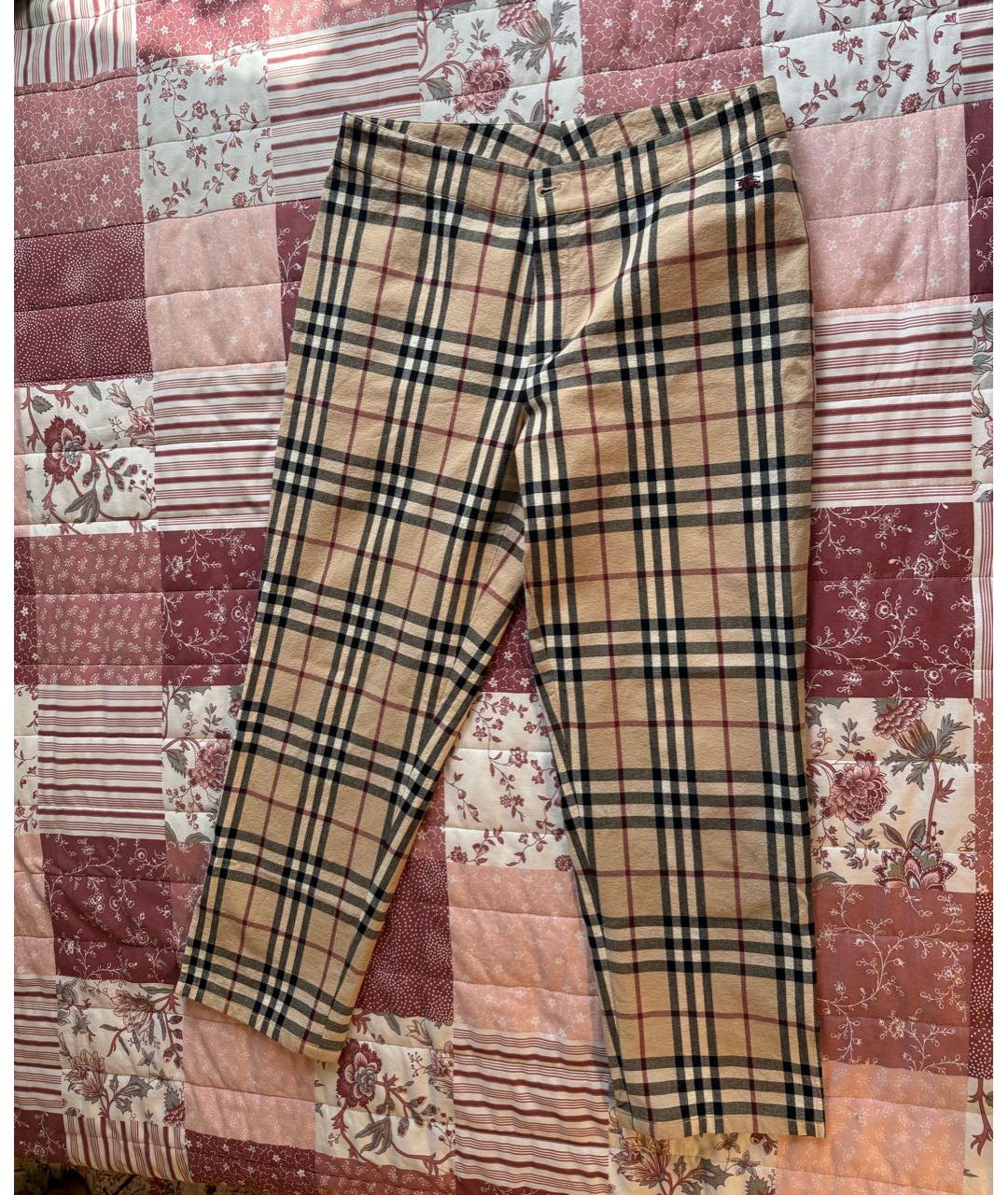 BURBERRY Коричневые брюки узкие, фото 6