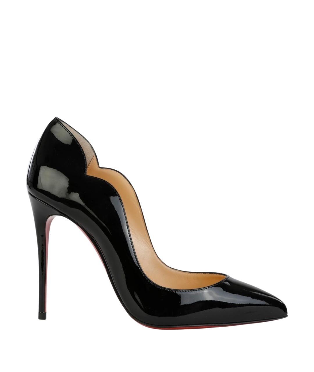 CHRISTIAN LOUBOUTIN Черные кожаные туфли, фото 3