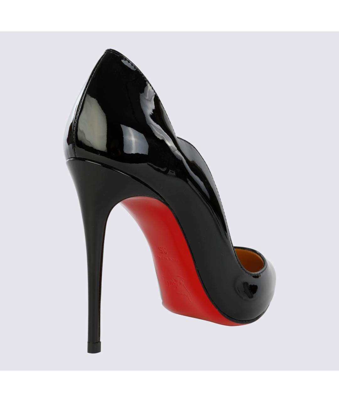 CHRISTIAN LOUBOUTIN Черные кожаные туфли, фото 2