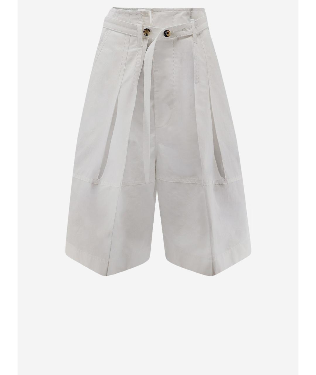 BOTTEGA VENETA Белые хлопковые кюлоты, фото 4