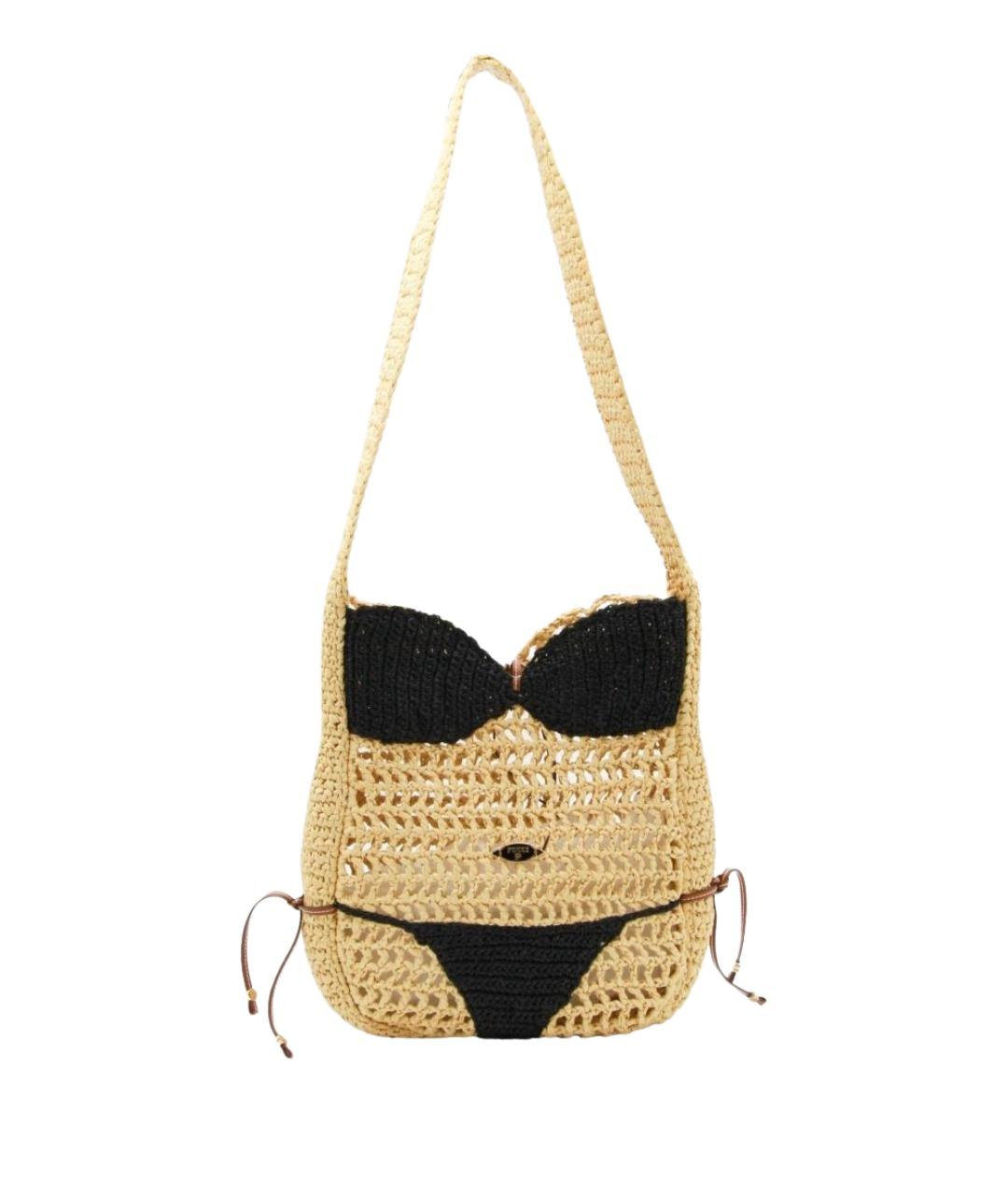 EMILIO PUCCI Бежевая пелетеная сумка тоут, фото 1