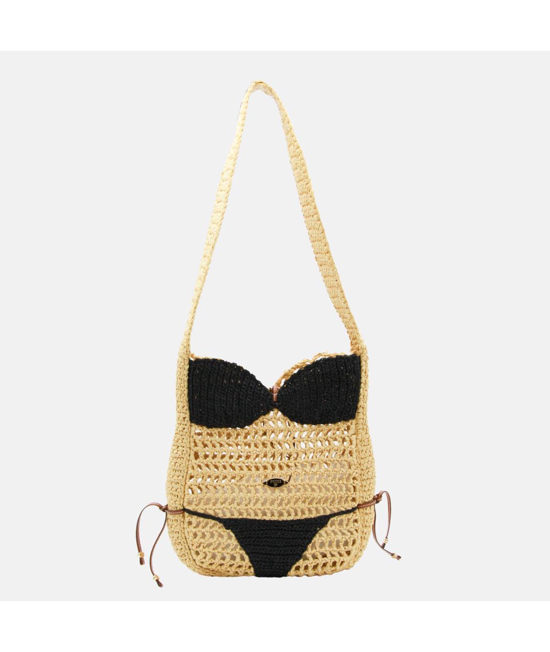 EMILIO PUCCI Бежевая пелетеная сумка тоут, фото 4