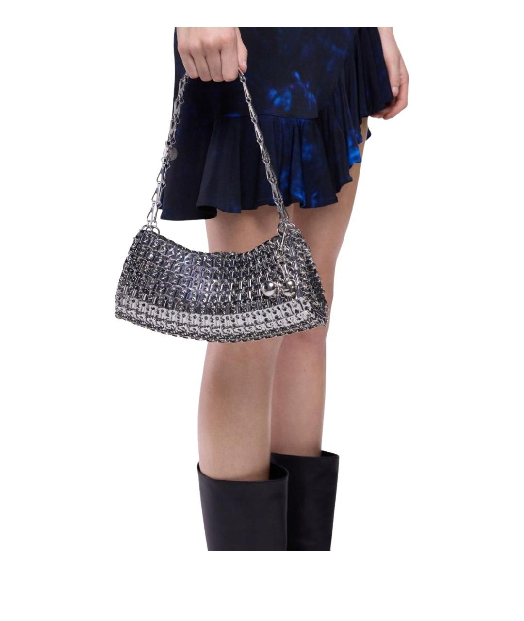 PACO RABANNE Серебряная сумка через плечо, фото 3