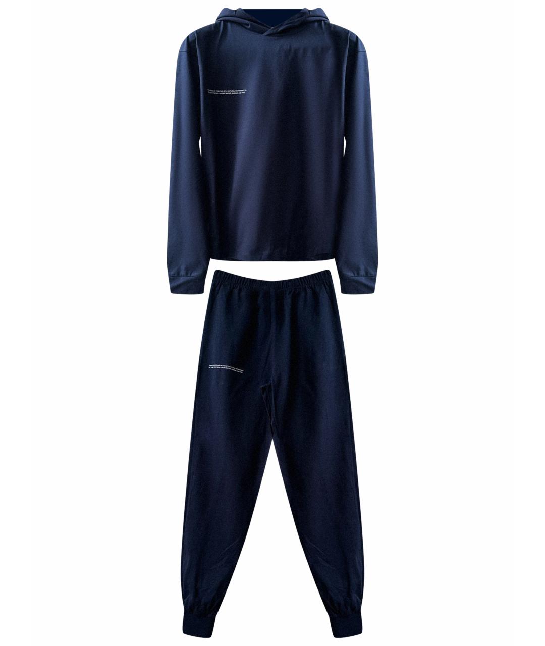 THE PANGAIA Темно-синий хлопковый костюм с брюками, фото 1