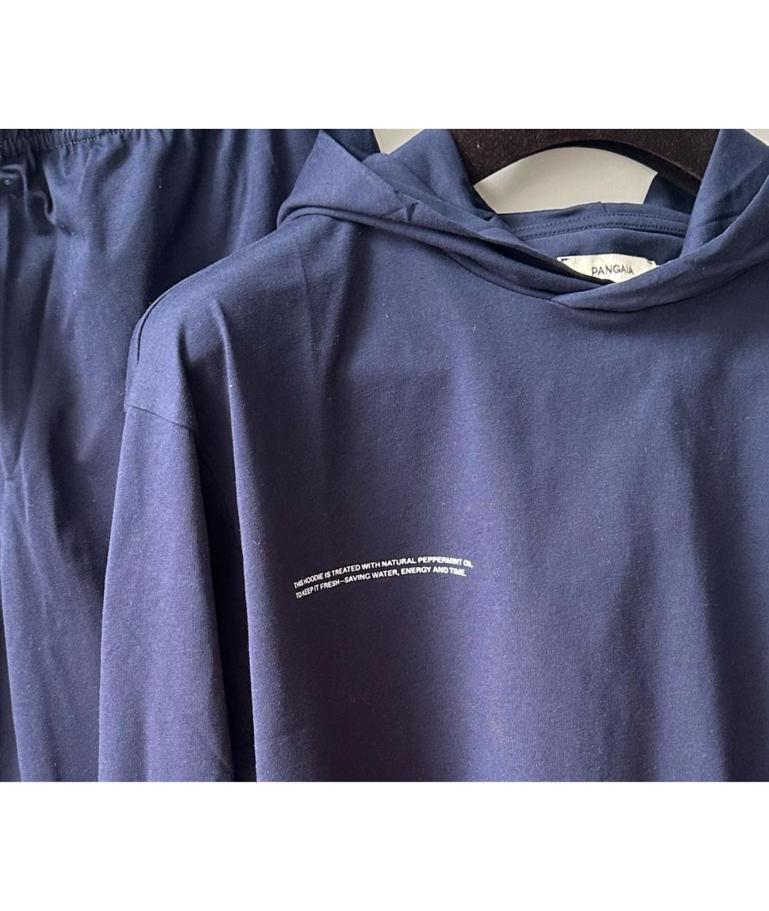 THE PANGAIA Темно-синий хлопковый костюм с брюками, фото 4