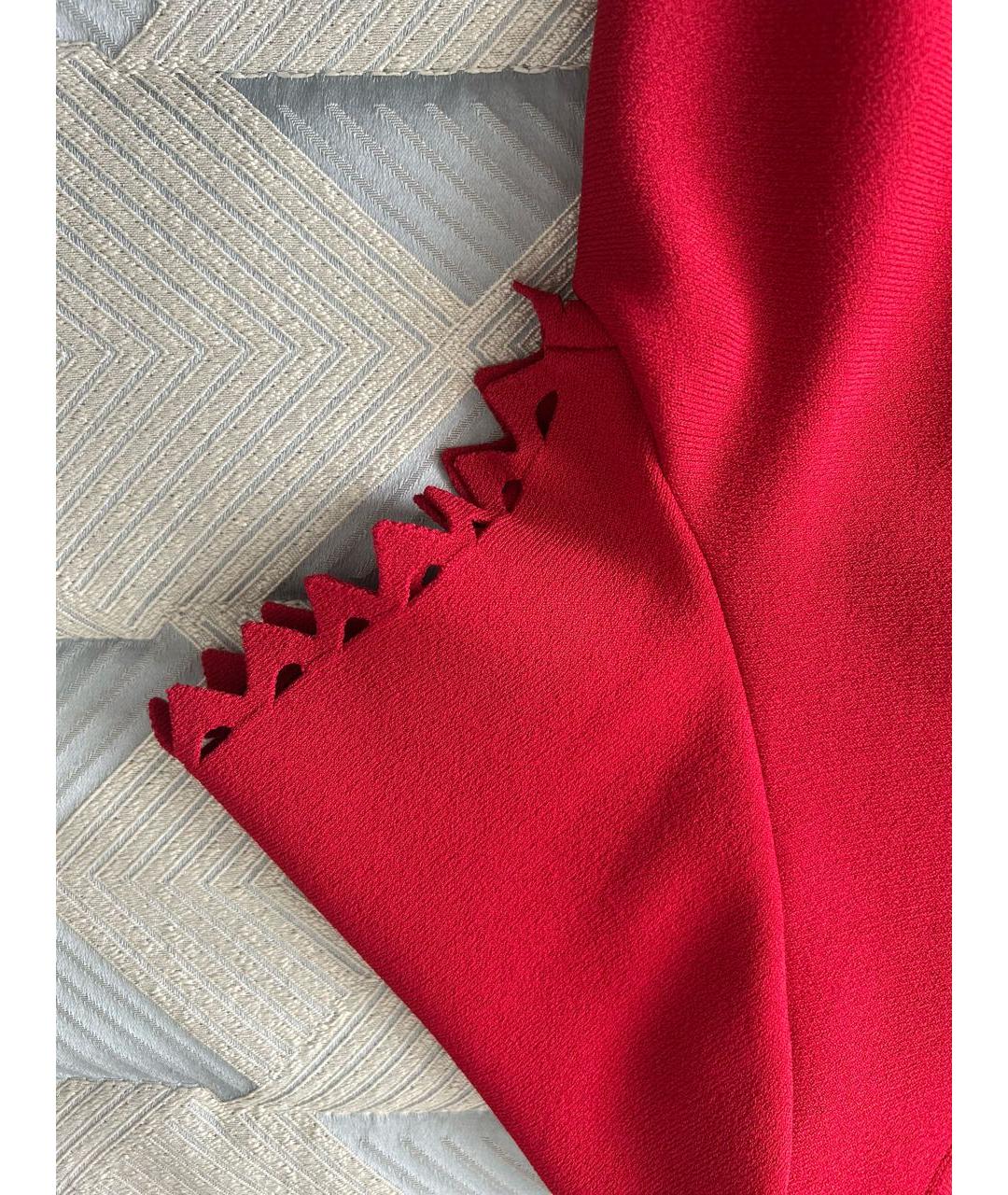 ALAIA Красное вискозное коктейльное платье, фото 4