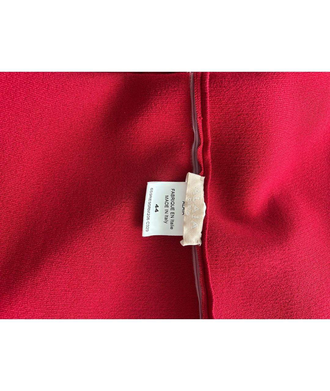 ALAIA Красное вискозное коктейльное платье, фото 3