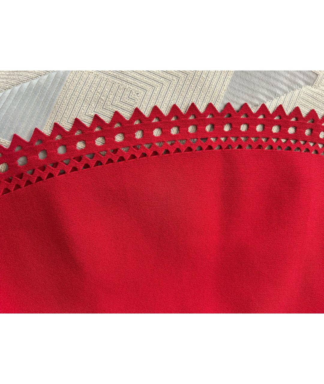 ALAIA Красное вискозное коктейльное платье, фото 5