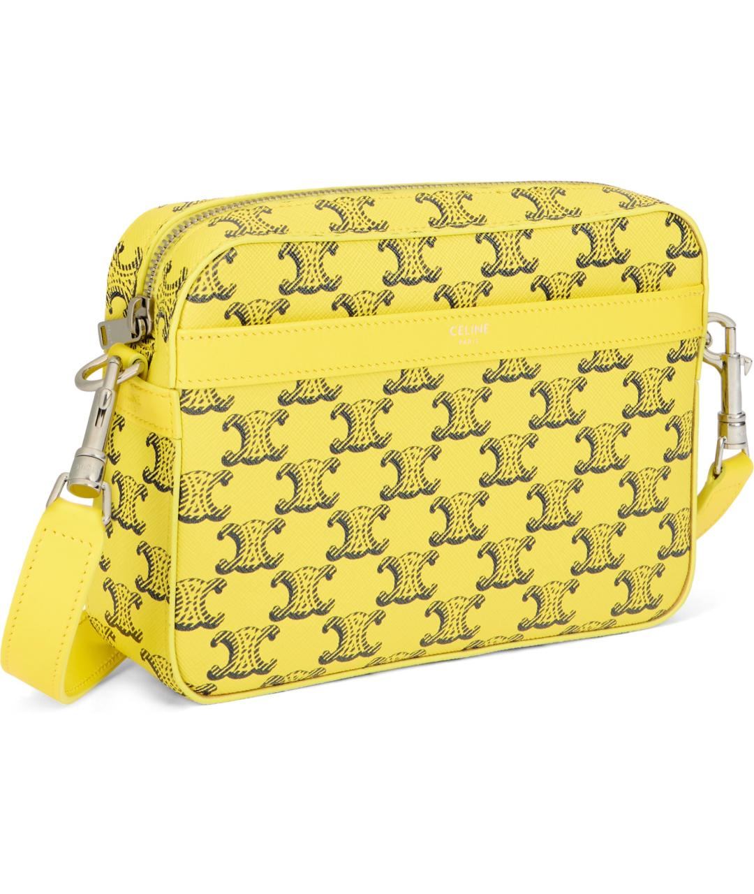 CELINE Желтая сумка на плечо, фото 3