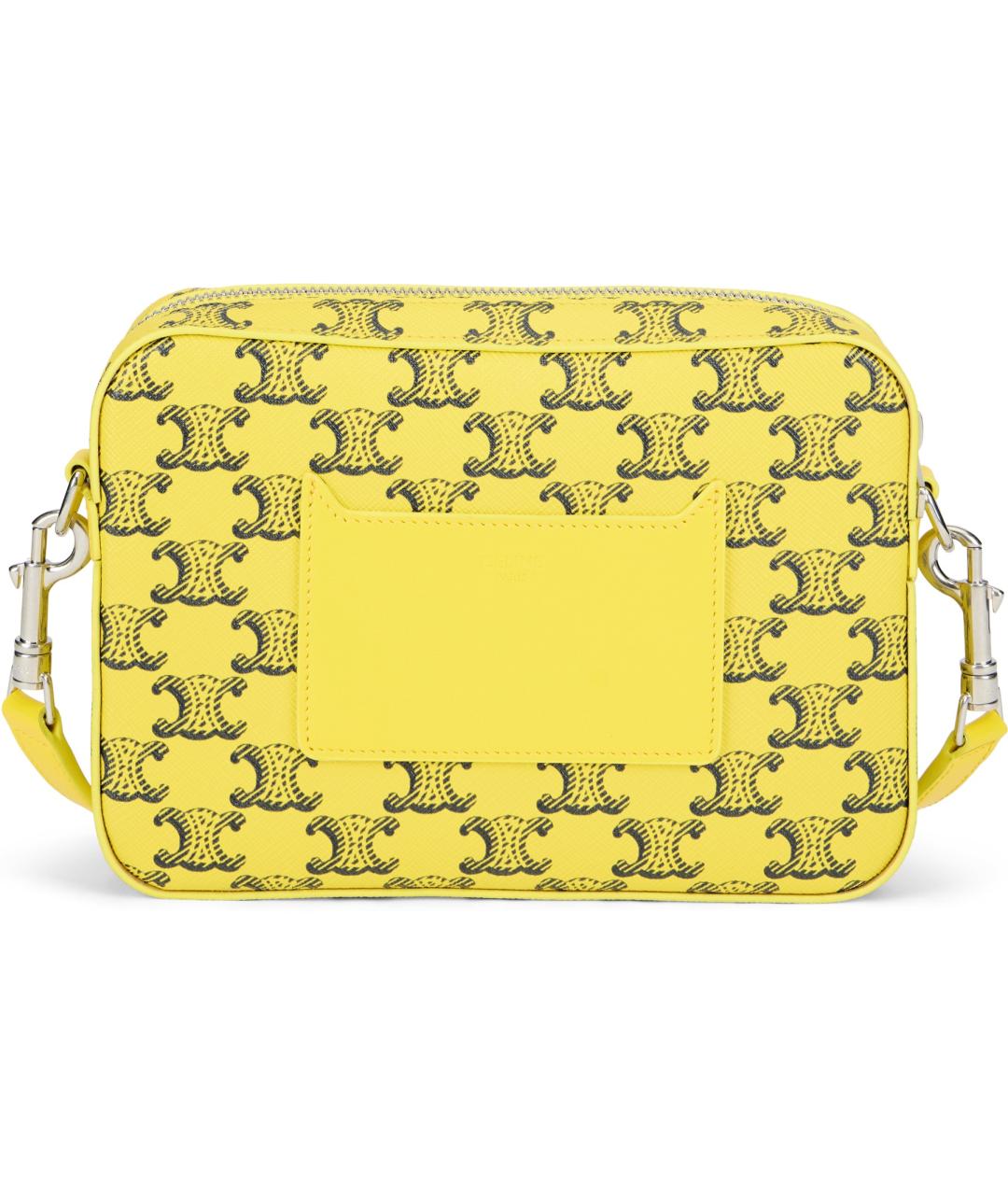 CELINE Желтая сумка на плечо, фото 4