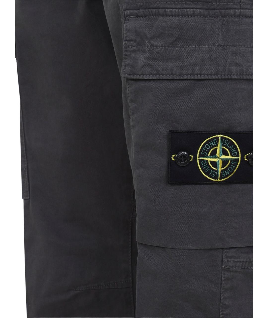 STONE ISLAND Хлопковые повседневные брюки, фото 3