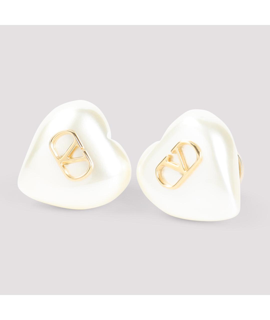 VALENTINO Белые металлические серьги, фото 3