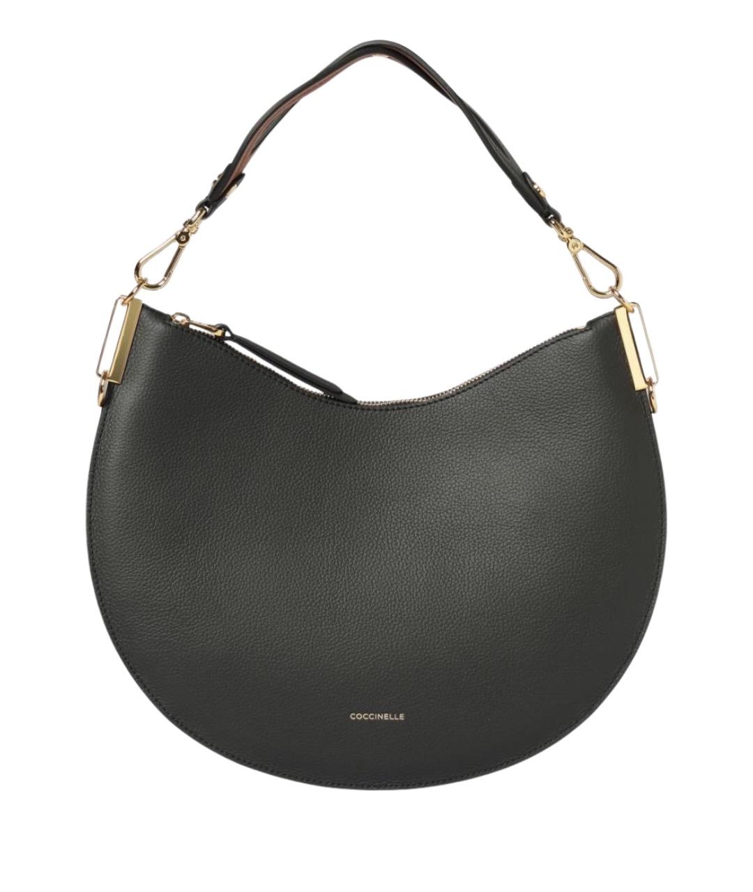 COCCINELLE Черная кожаная сумка через плечо, фото 1
