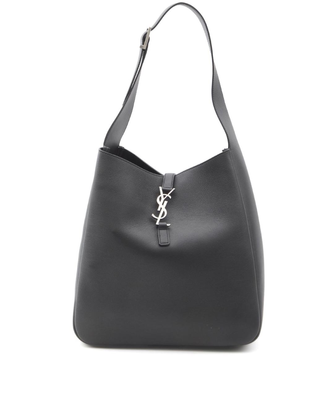 SAINT LAURENT Черная кожаная сумка через плечо, фото 1
