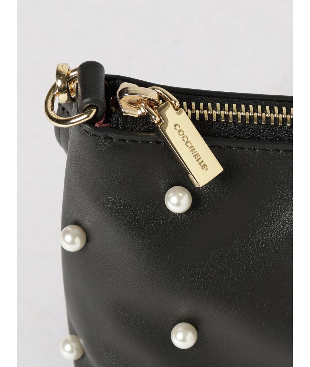 COCCINELLE Черная кожаная сумка через плечо, фото 3