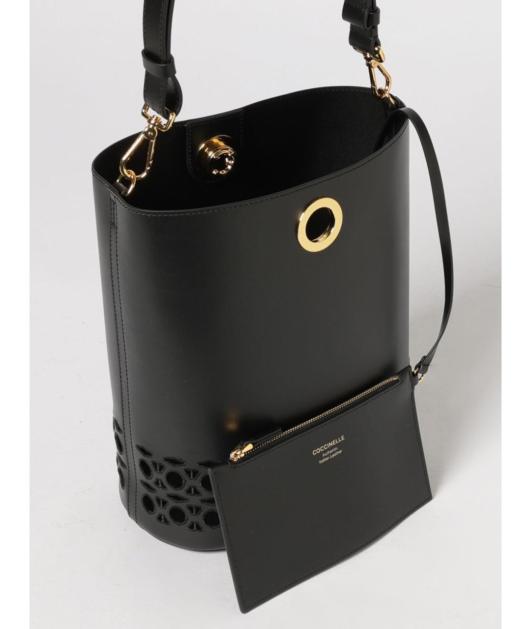 COCCINELLE Черная кожаная сумка через плечо, фото 4