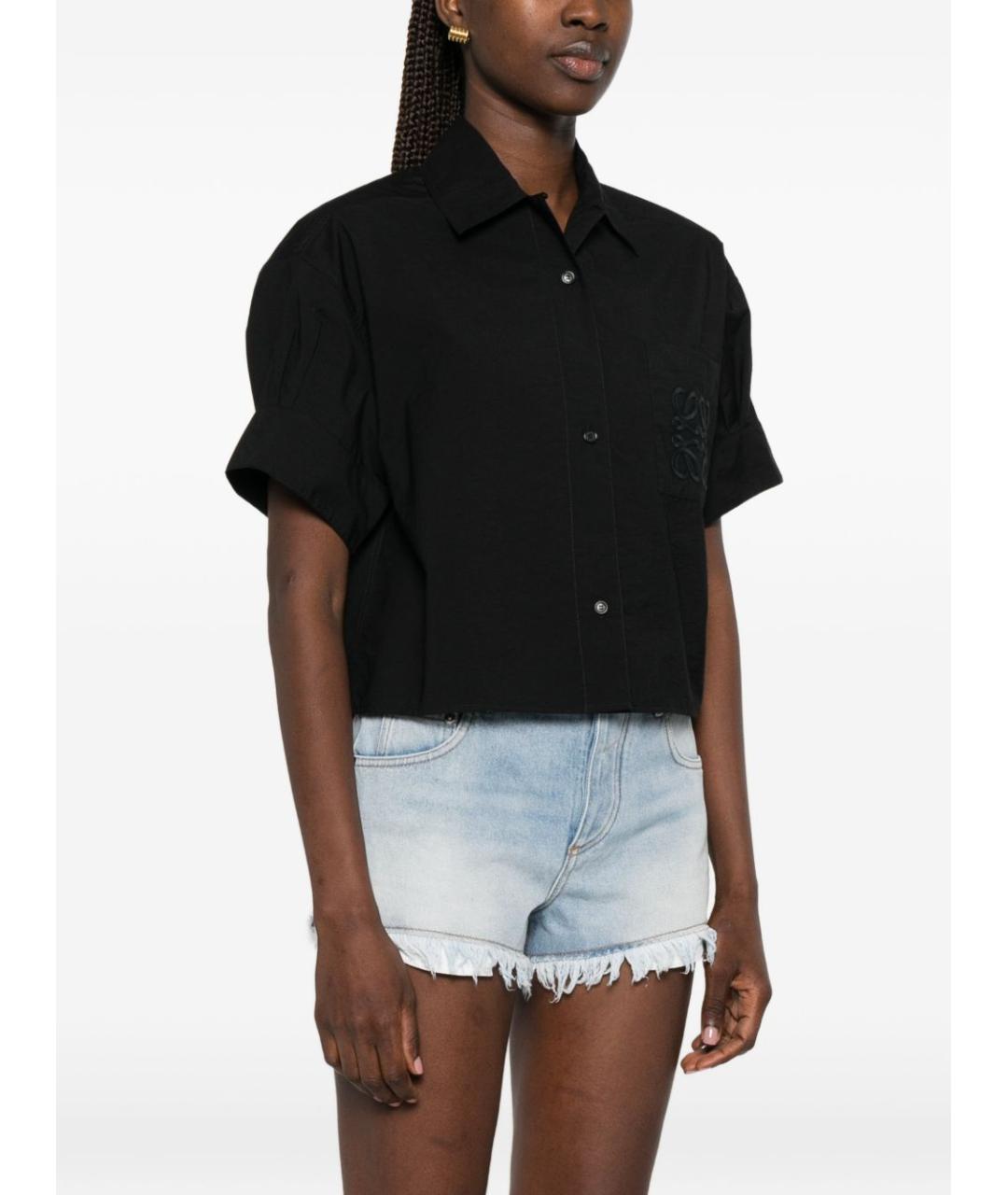 LOEWE Черная хлопковая рубашка, фото 2