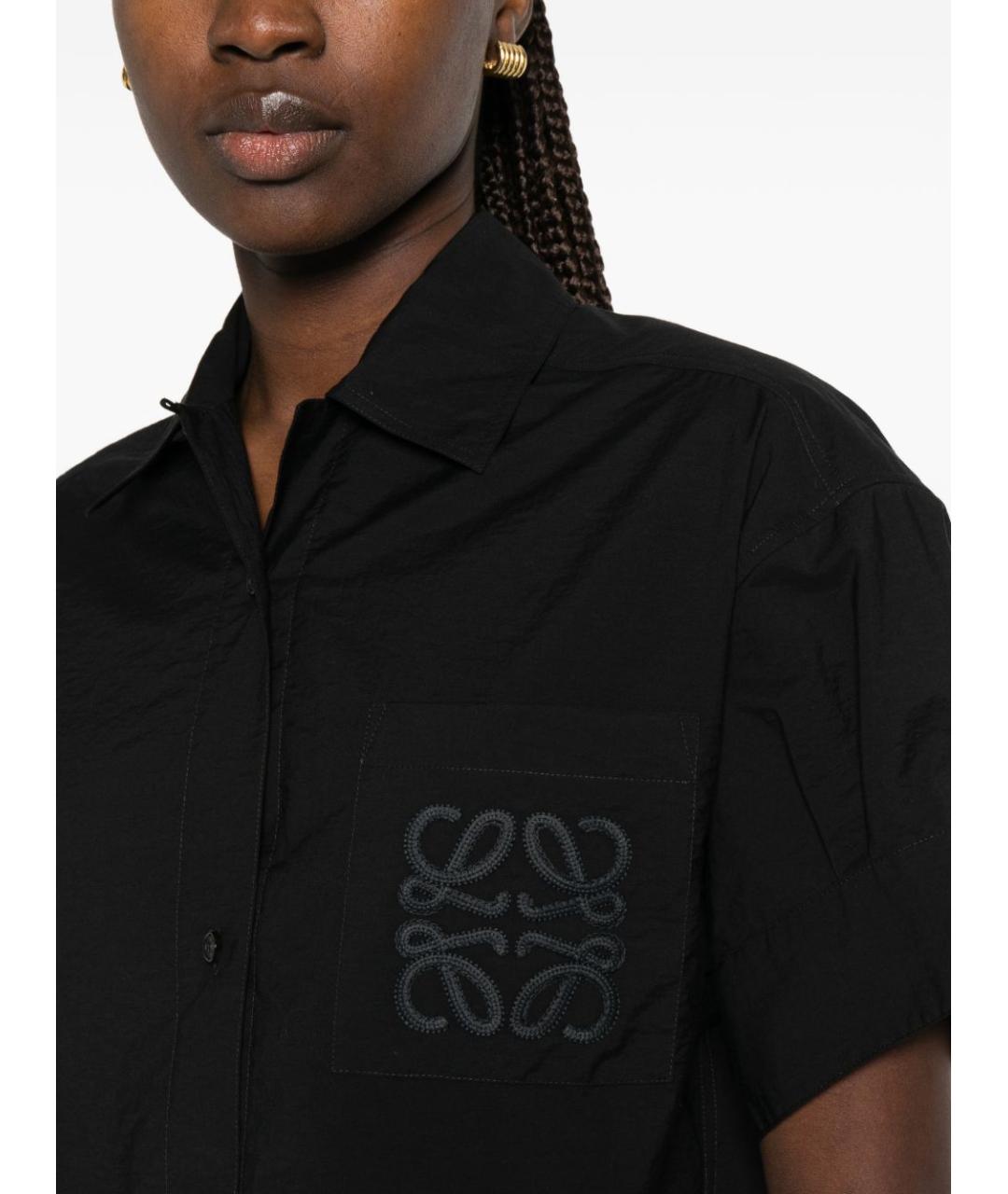 LOEWE Черная хлопковая рубашка, фото 4