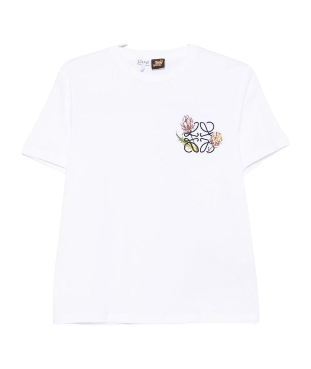 LOEWE Белая хлопковая футболка, фото 1