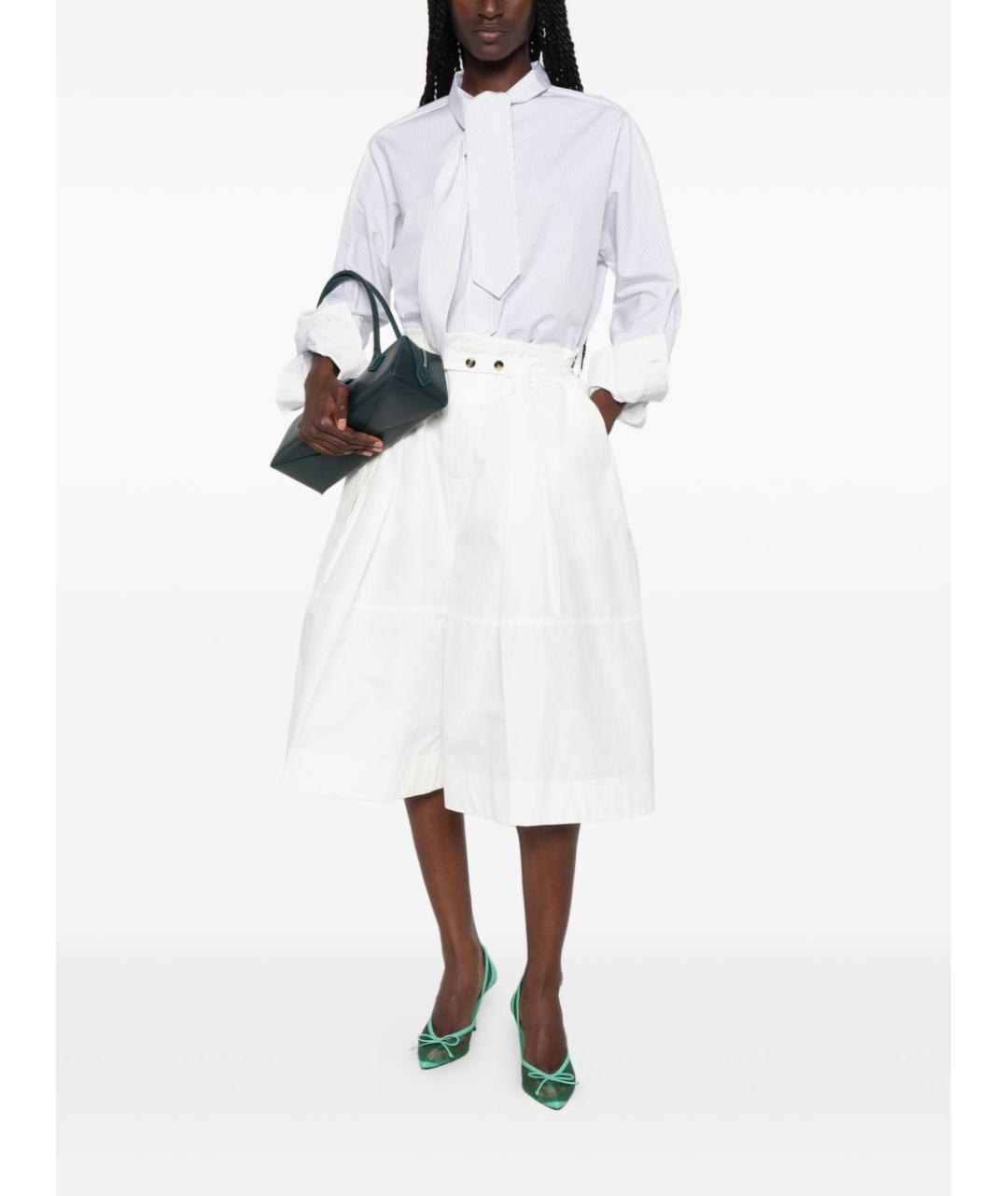 BOTTEGA VENETA Белая хлопковая рубашка, фото 5