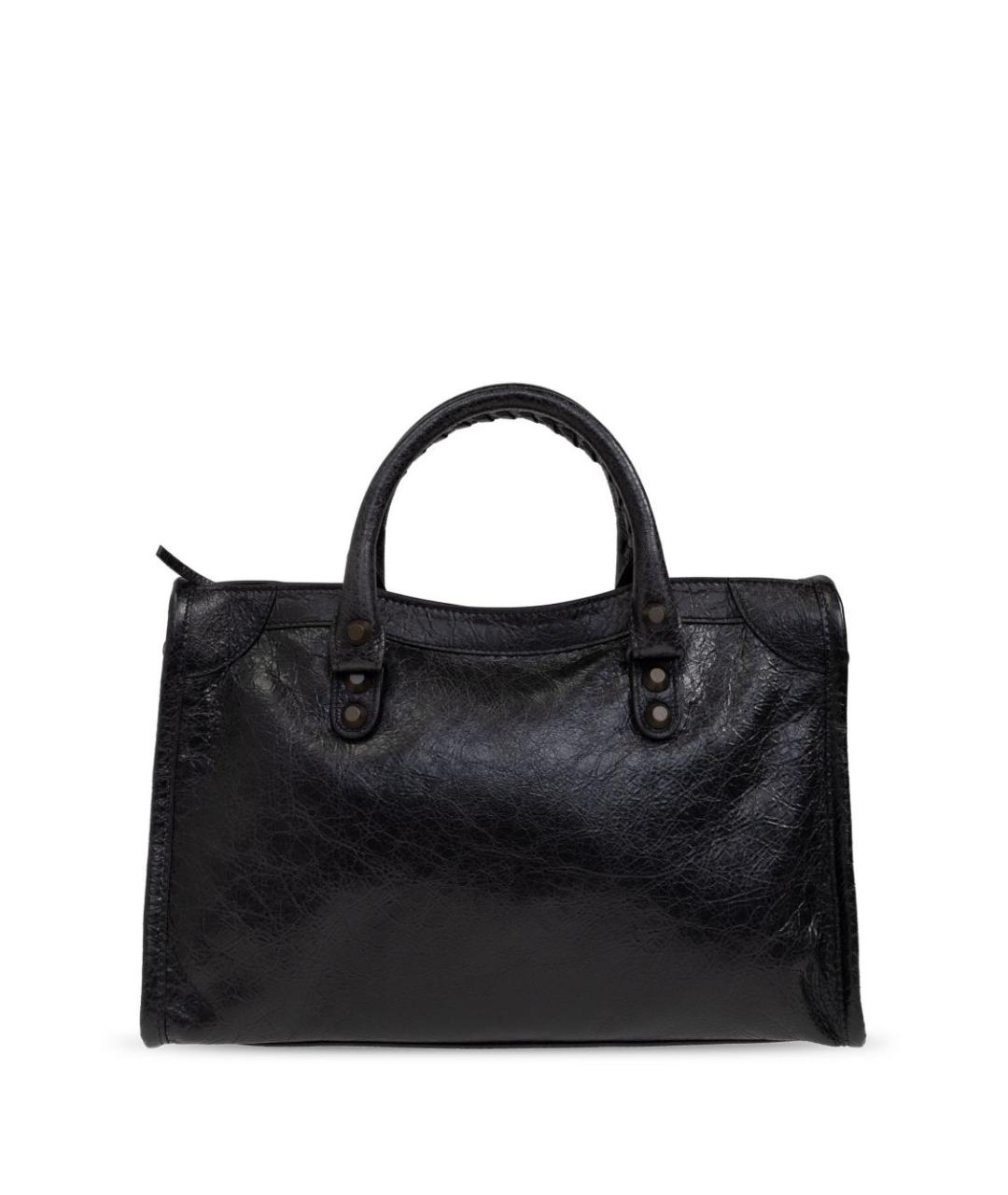 BALENCIAGA Черная кожаная сумка через плечо, фото 6