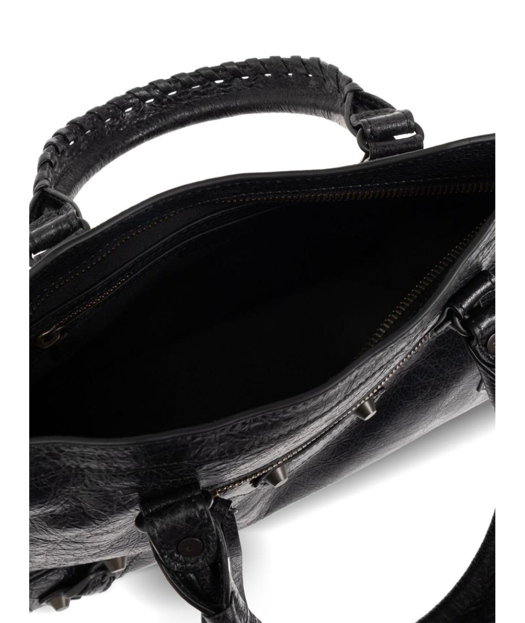 BALENCIAGA Черная кожаная сумка через плечо, фото 2