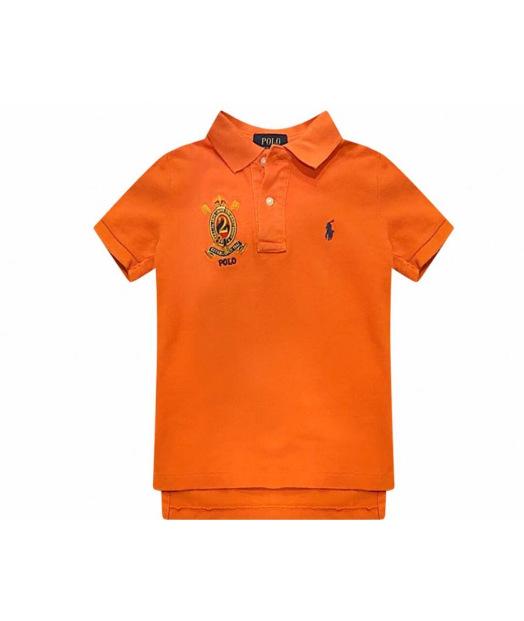 POLO RALPH LAUREN Оранжевая хлопковая детская футболка, фото 1
