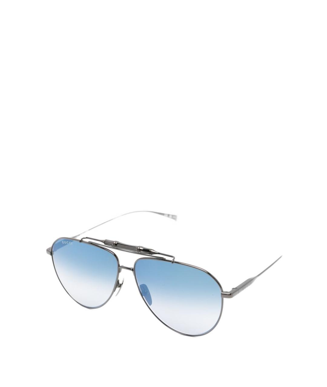 GUCCI Серые металлические солнцезащитные очки, фото 1