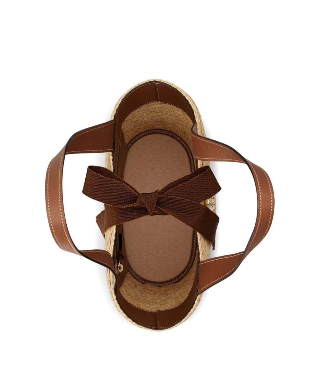 ROGER VIVIER Бежевая пелетеная сумка тоут, фото 6