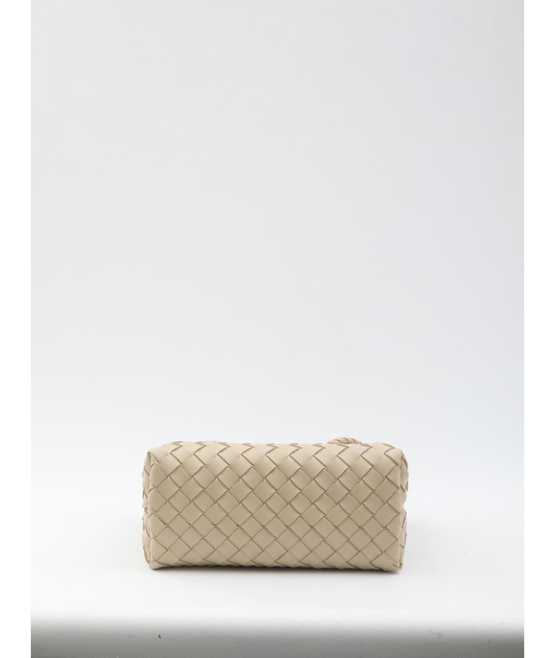 BOTTEGA VENETA Бежевая кожаная сумка с короткими ручками, фото 3