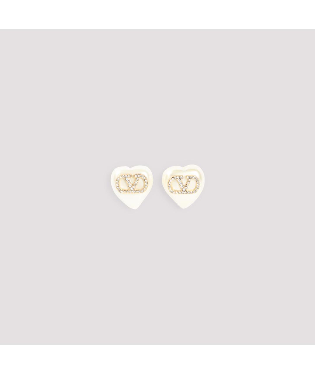 VALENTINO Белые металлические серьги, фото 2