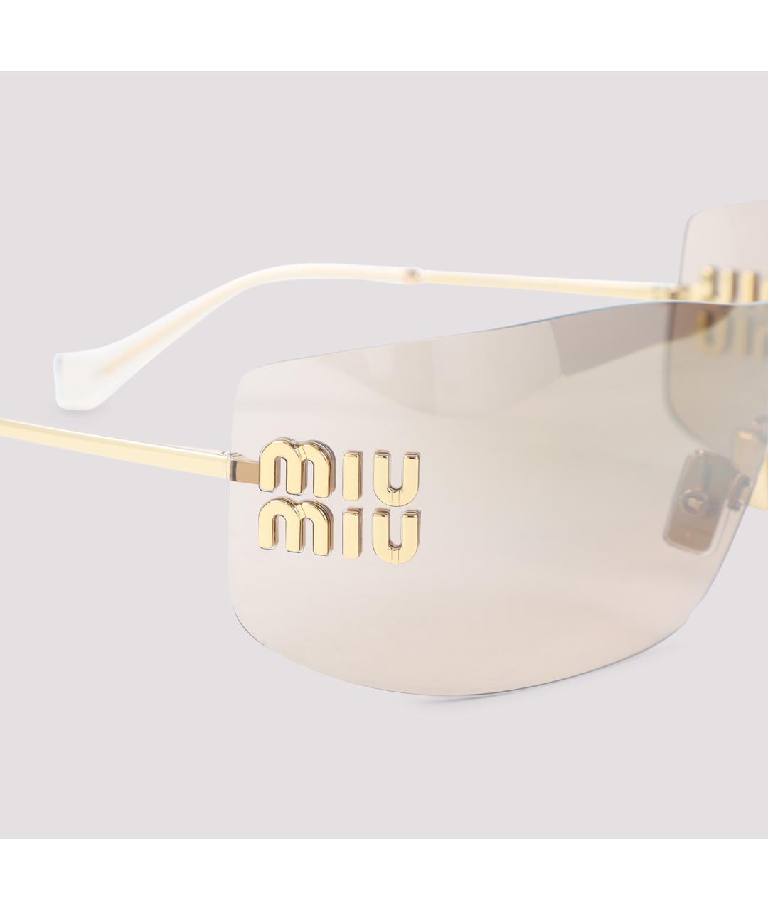 MIU MIU Коричневые солнцезащитные очки, фото 4