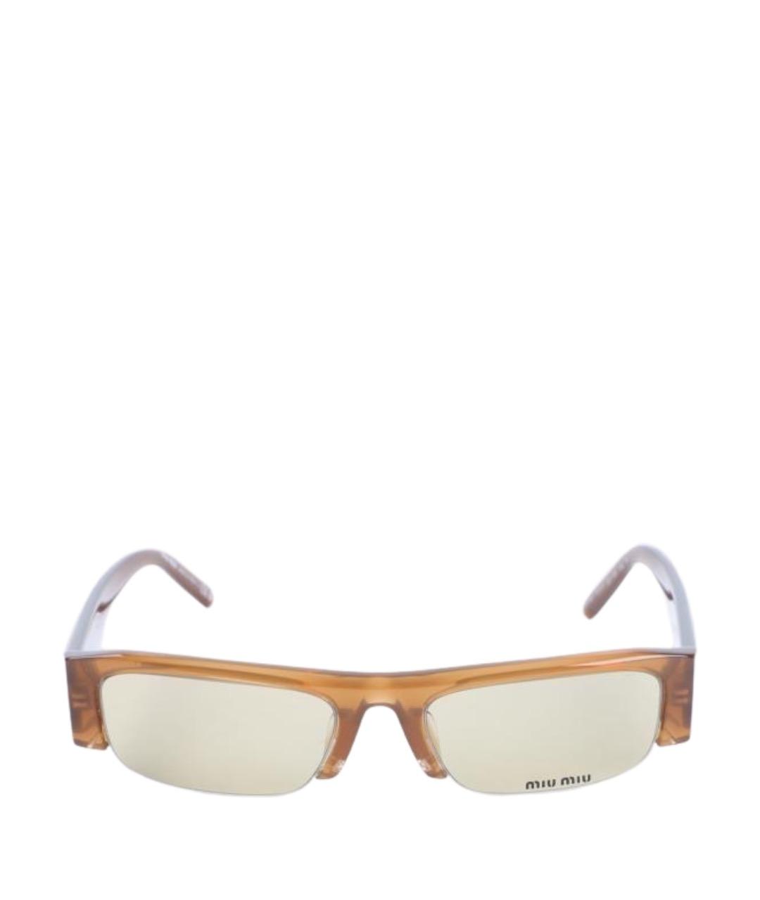MIU MIU Коричневые солнцезащитные очки, фото 1