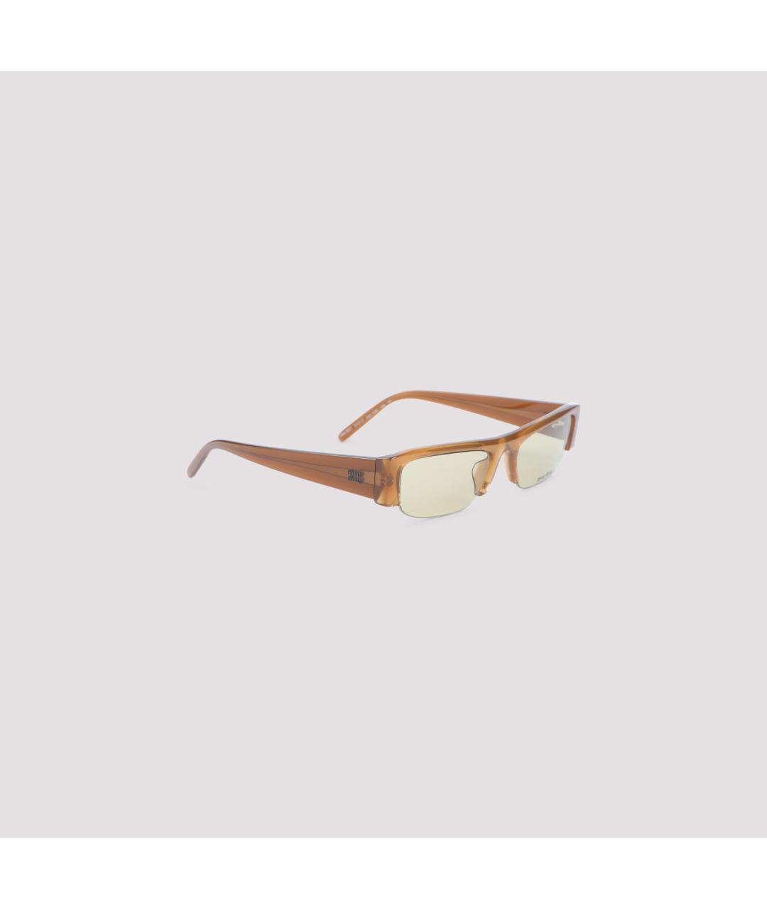 MIU MIU Коричневые солнцезащитные очки, фото 3