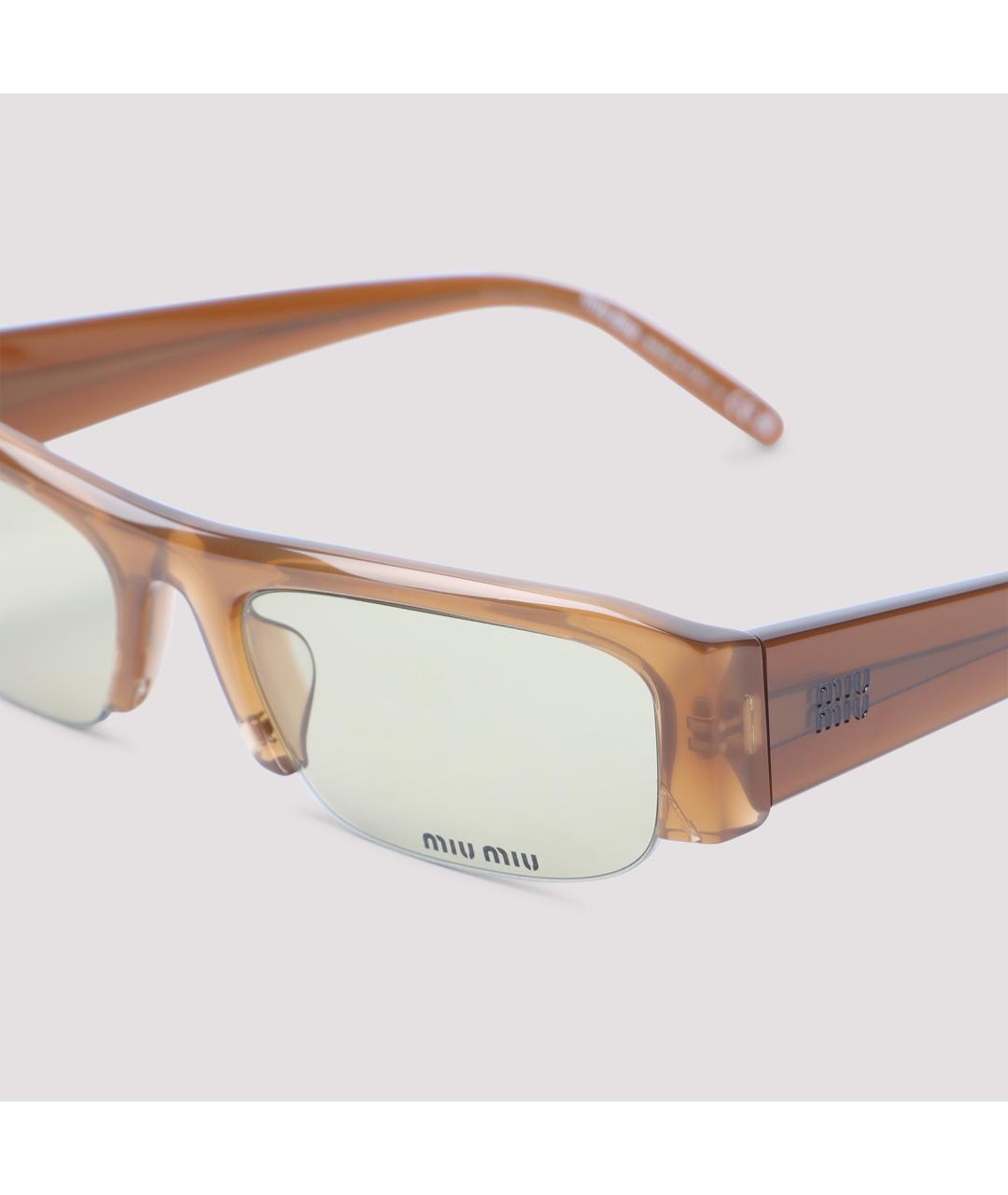 MIU MIU Коричневые солнцезащитные очки, фото 4