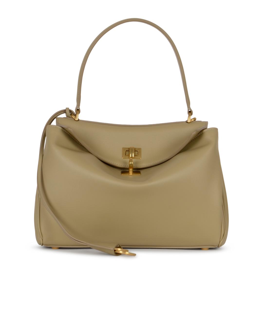 BALENCIAGA Бежевая кожаная сумка тоут, фото 1