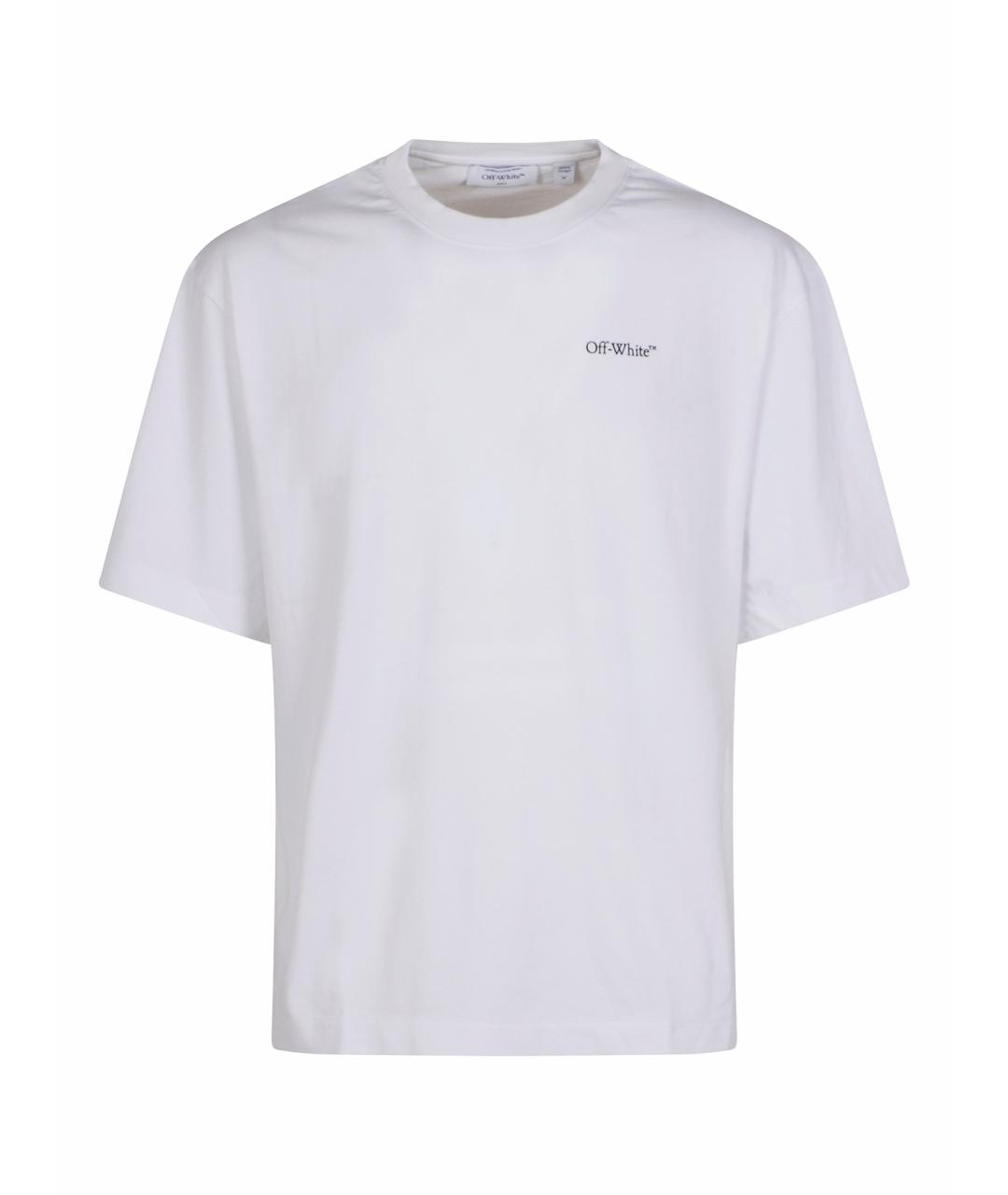 OFF-WHITE Белая хлопковая футболка, фото 1