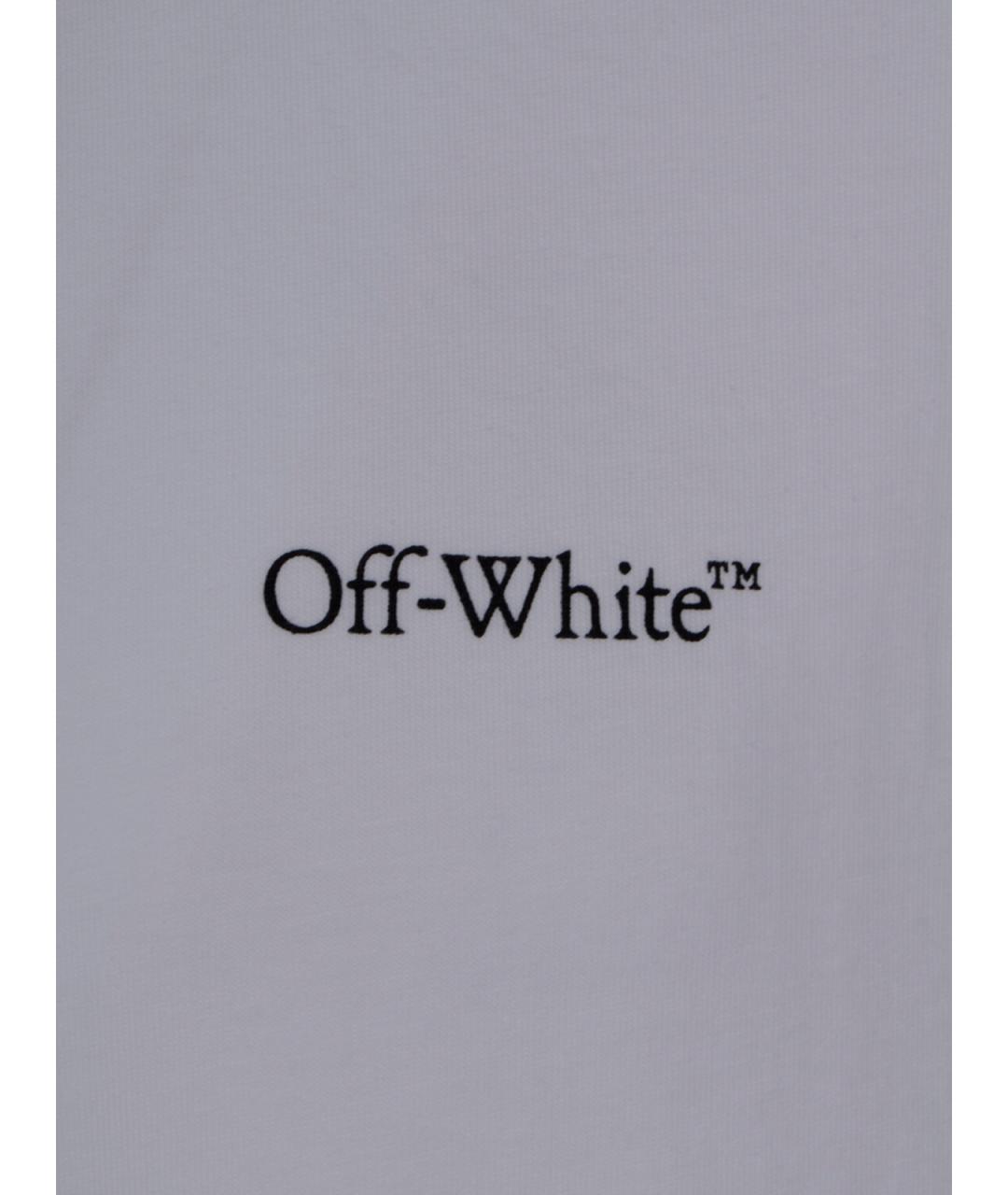 OFF-WHITE Белая хлопковая футболка, фото 3