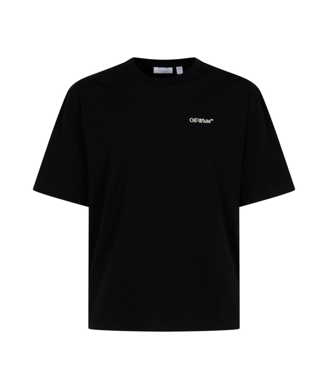 OFF-WHITE Черная хлопковая футболка, фото 2