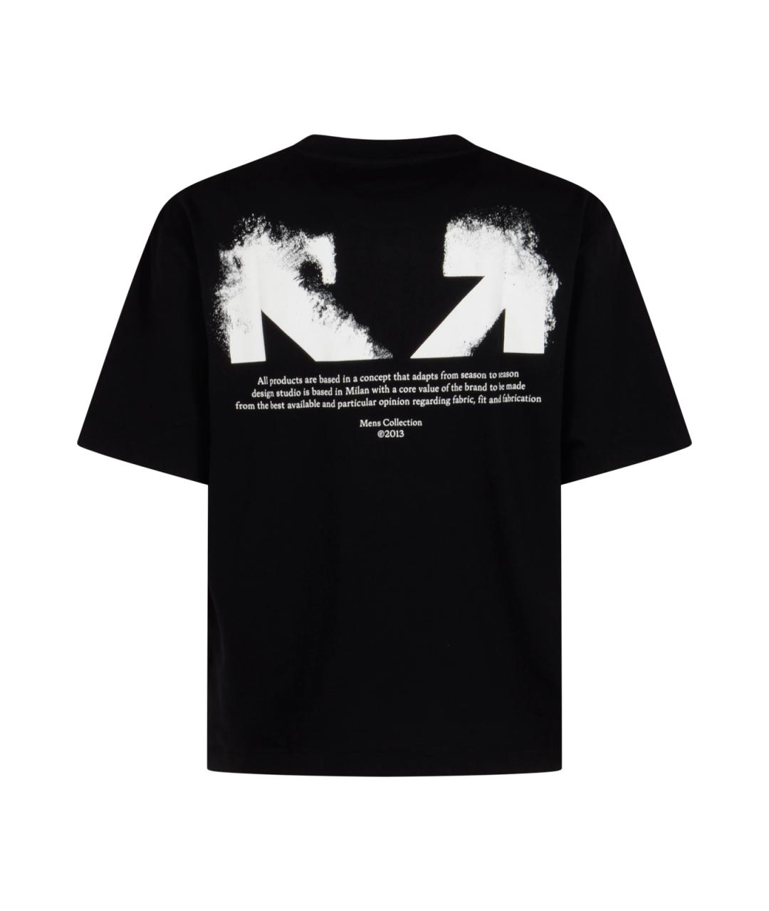 OFF-WHITE Черная хлопковая футболка, фото 5