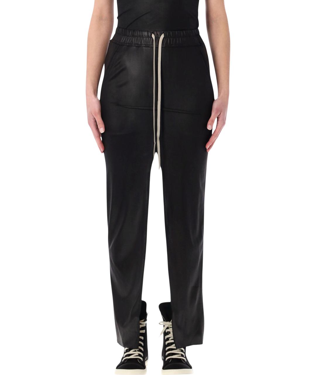 RICK OWENS Черная ацетатная юбка макси, фото 1