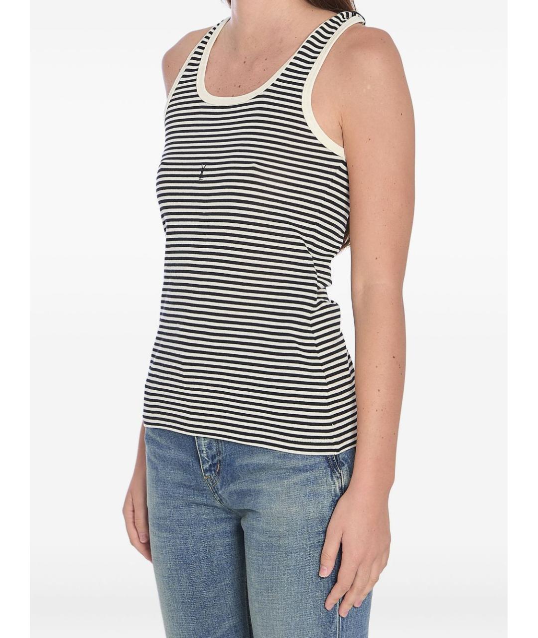 SAINT LAURENT Мульти хлопковая майка, фото 4